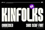 Kinfolks Condensed Sans Serif Font, a Sans Serif Font by UICreative (Thumbnail 1 of 13)