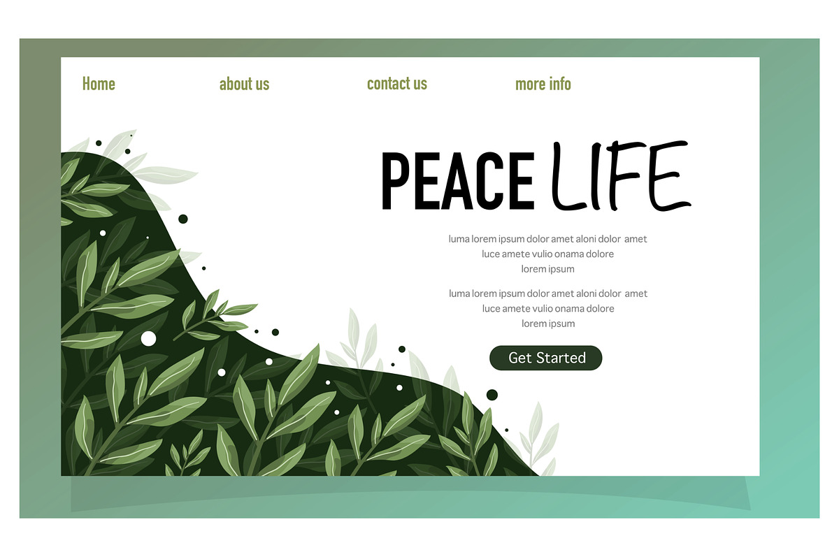 Nature leaves background design, a Decorative Illustration by foxndeer (Photo 4 of 4)