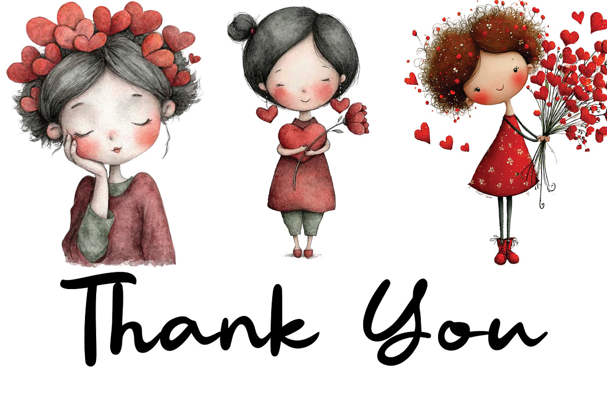 Whimsical Valentine Fairy Girl Clipa, an Illustration by CraftArtStudio (Photo 4 of 6)