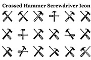 Crossed Hammer Screwdriver Icon, an Icon by musafir_fashion (Thumbnail 1 of 10)