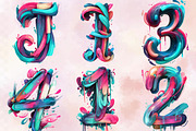 Brushstroke Easter Alphabet Clipart, an Illustration by SVGArt (Thumbnail 5 of 9)