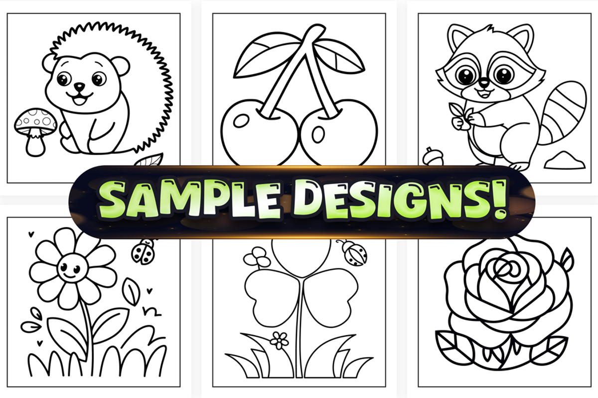 Bold and Easy Nature Girly Coloring, a Seasonal Illustration by Craftsbeefy (Photo 2 of 4)