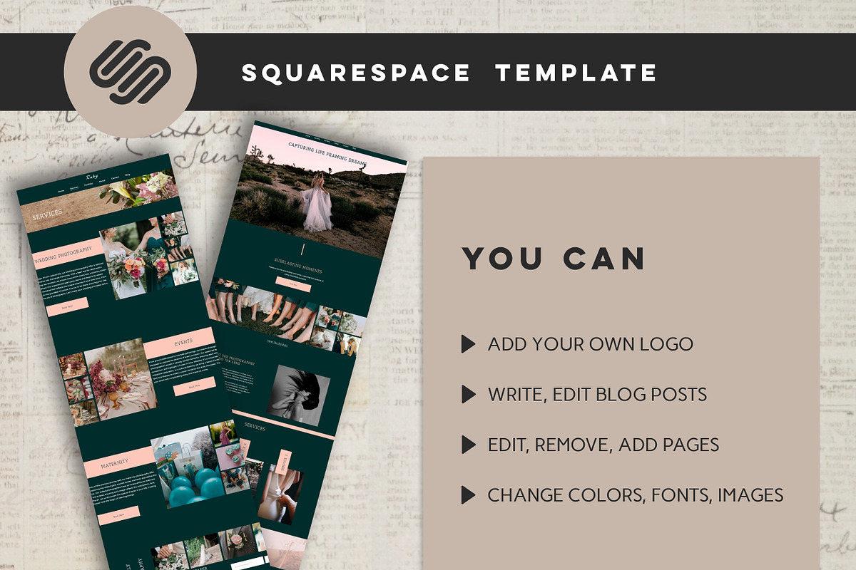 Squarespace photographer website, a Squarespace Template by Design House (Photo 7 of 10)