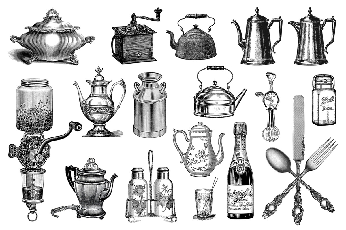 Restaurant Vector Pack - 40 Elements, a Food Illustration by hypegraphic (Photo 2 of 4)