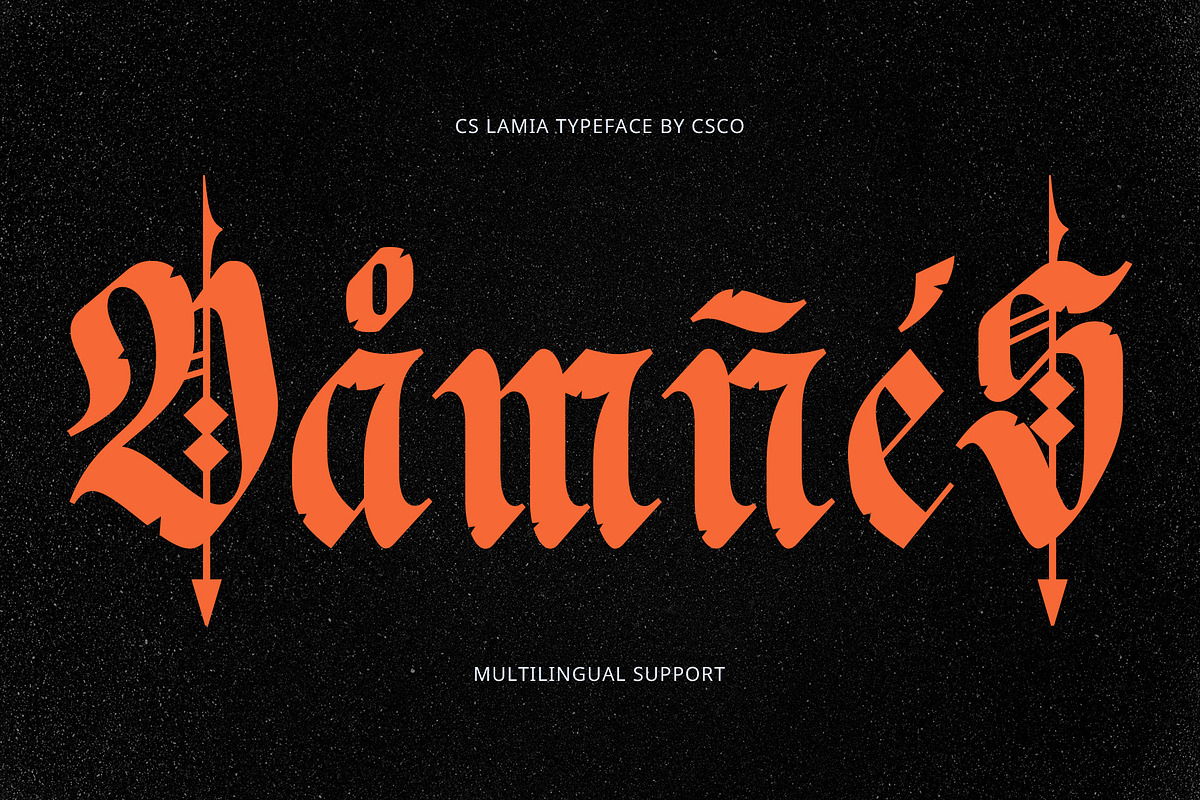 CS Lamia – Blackletter Font, a Blackletter Font by Craft Supply Co. (Photo 7 of 8)