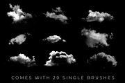 40 Cloud Brushes for Photoshop, a Brush Add-On by Dene Studios (Thumbnail 4 of 13)