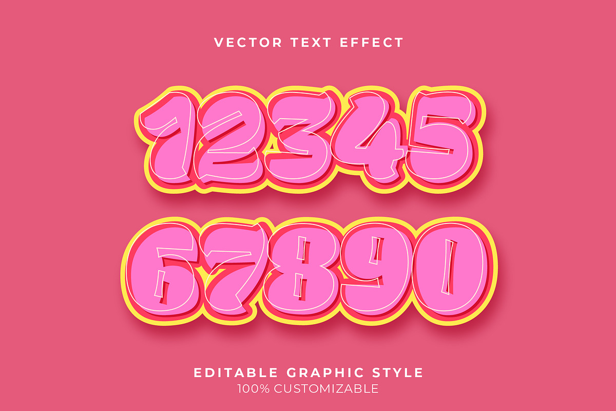 Playful Pink Retro Text Effect preview 2