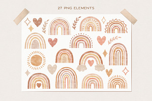 Boho Rainbows Patterns Collection