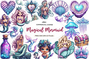 Magical Mermaid Sublimation Bundle, an Illustration by CreationArt (Thumbnail 1 of 5)