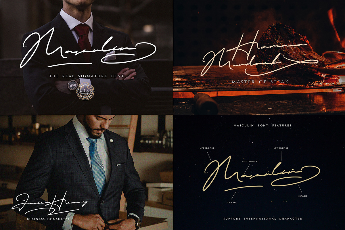 The Modern Signature Font Bundle, a Script Font by Graphicfresh (Photo 2 of 11)