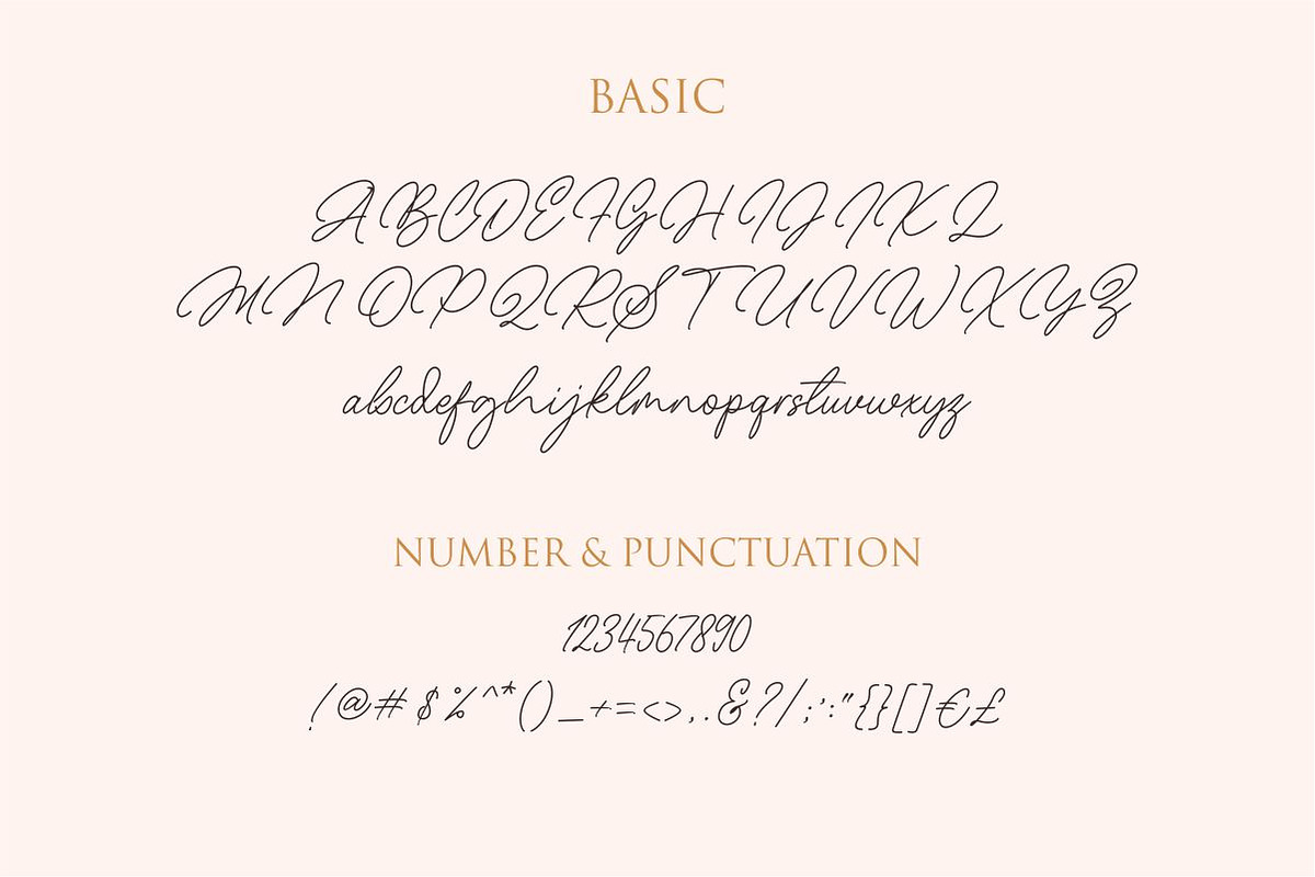Michellina Handwritten Font, a Handwritten Font by typeline studio (Photo 8 of 9)