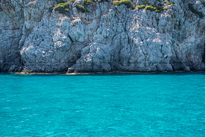 Sea and beach in Anthony Quinn bay, a Nature Photo by COLORFUL