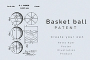 Basket Ball Patent, an Illustration by Nordic Designs (Thumbnail 1 of 3)