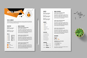 Resume Template Design, a Resume Template by MightyDesign