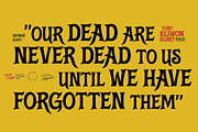 Kliwon Scary Font, a Serif Font by Fontcamp Type Foundry (Thumbnail 10 of 13)