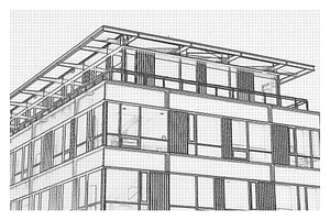 Architecture Sketch Photoshop Effect