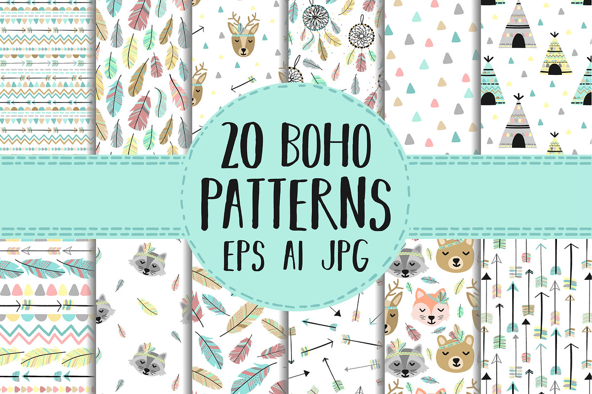 Boho vector collection, a Graphic by Samsonchik Store (Photo 3 of 4)