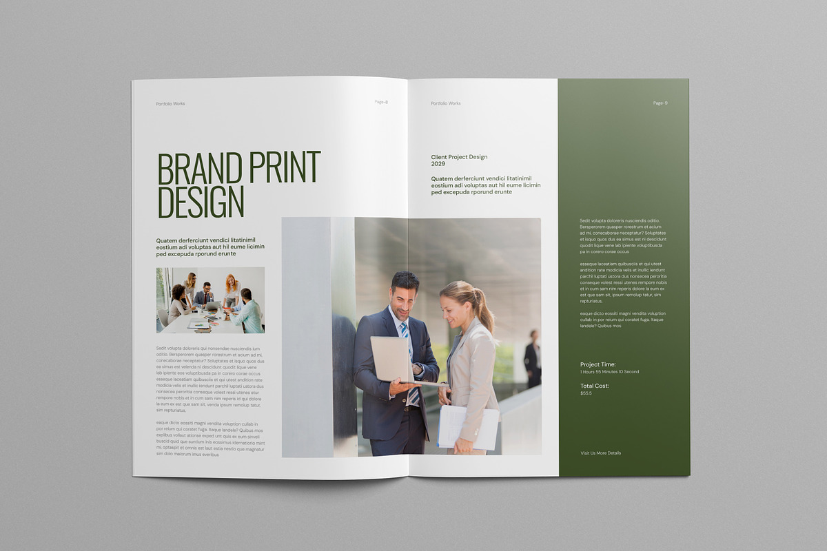 Design Portfolio Template | CANVA, a Brochure Template by Pixelpick (Photo 9 of 9)