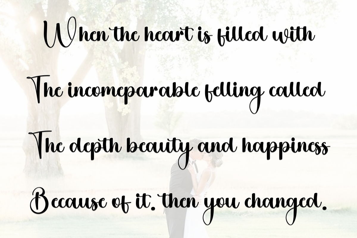 Christmas Honeymoon, a Handwritten Font by FreshTypeINK (Photo 8 of 8)
