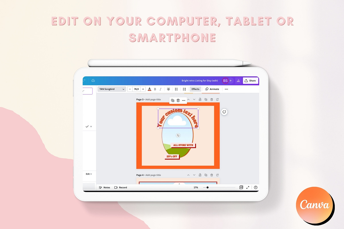 Retro Etsy Shop Branding Kit, a Websites & App Template by Boltik Studio (Photo 6 of 7)