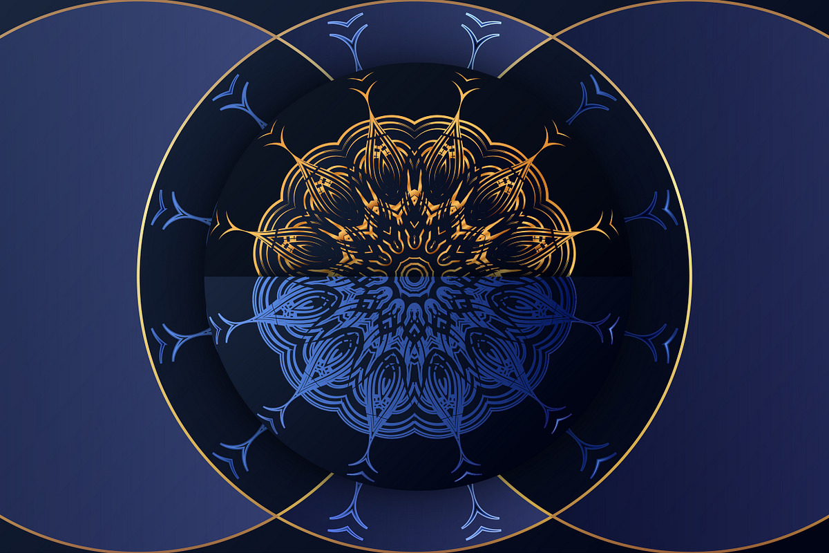 Mandala Oriental Floral art Bundle, a Background Graphic by NJ Himel (Photo 2 of 97)