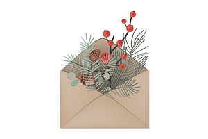 Christmas composition of winter, an Object Illustration by Toltemara