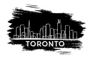 Toronto Skyline Silhouette.