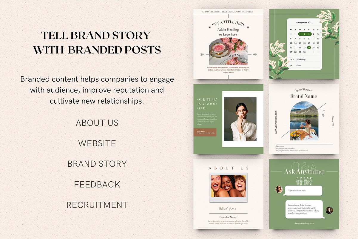 Matcha Latte Instagram Bundle| Canva, a Social Media Template by DesignbySamVN (Photo 5 of 10)