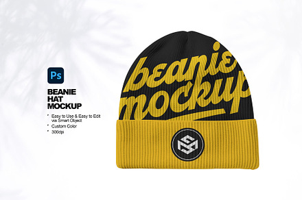 Beanie Hat Mockup, a Hat Mockup by sweetmaroon.studio