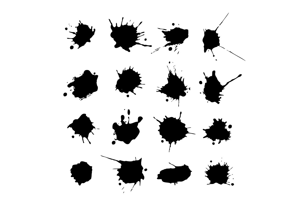 Big vector set of painted blots, a Texture Graphic by Valentain_Jevee (Photo 2 of 31)