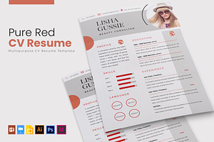 Pure Red CV & Resume