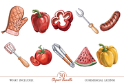 Backyard BBQ Clipart PNG, a Food Illustration by MockupWizard (Thumbnail 3 of 5)