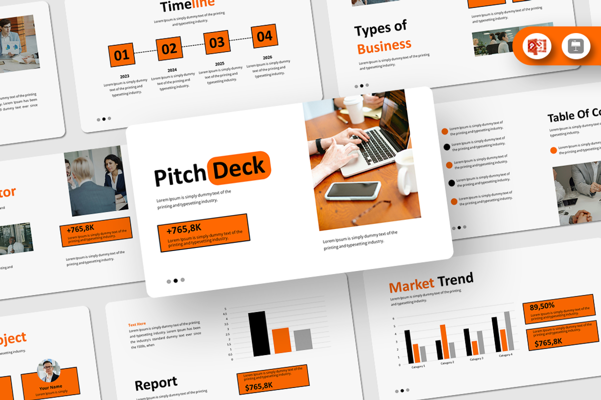 Pitch Deck - PowerPoint Template, a Presentation Template by QR Design Studio (Photo 1 of 3)