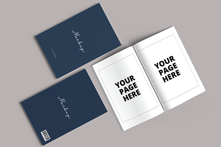 Realistic book cover & pages mockup, a Books & Magazine Mockup by Rami's Mockups