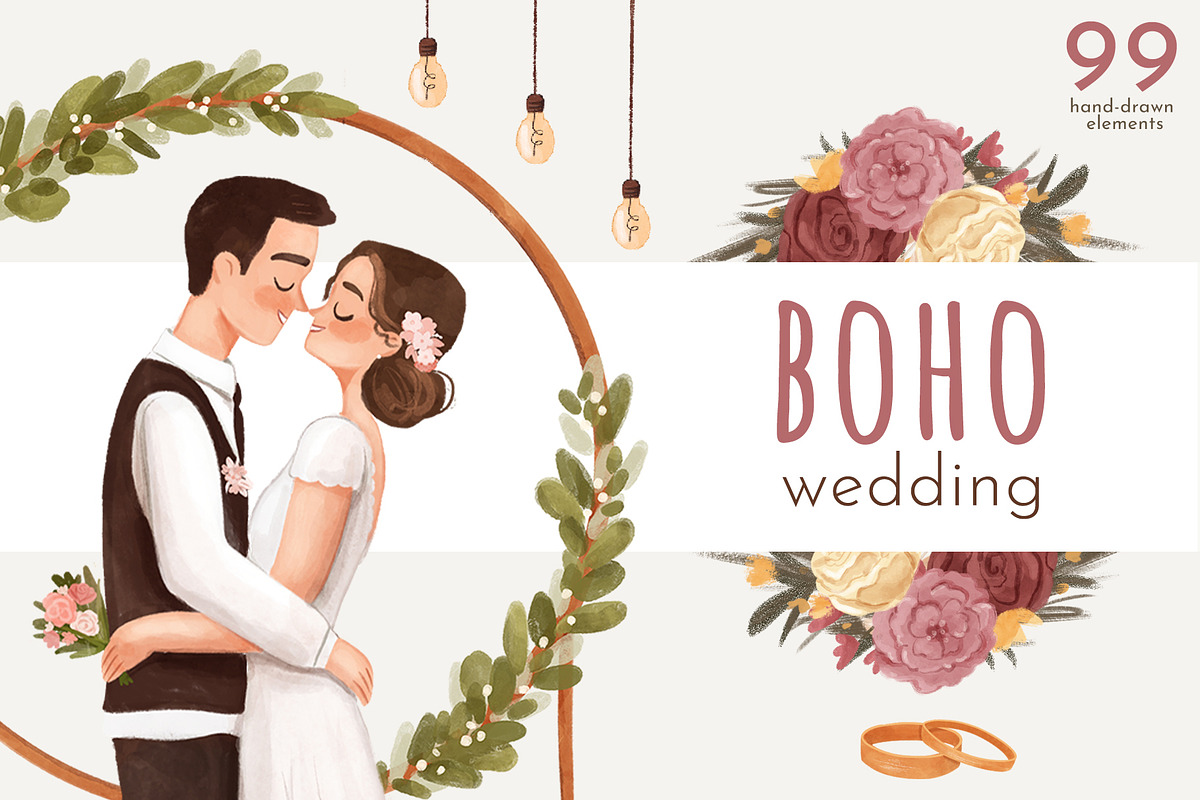 Save the Date Clipart. Scene creator, an Illustration by Heartwarming Art (Photo 1 of 13)