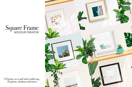 Square frame mockup creator