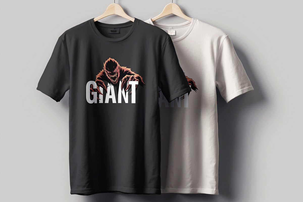 Giant T Shirt Design Layout, a Stationery Template by MightyDesign (Photo 1 of 6)
