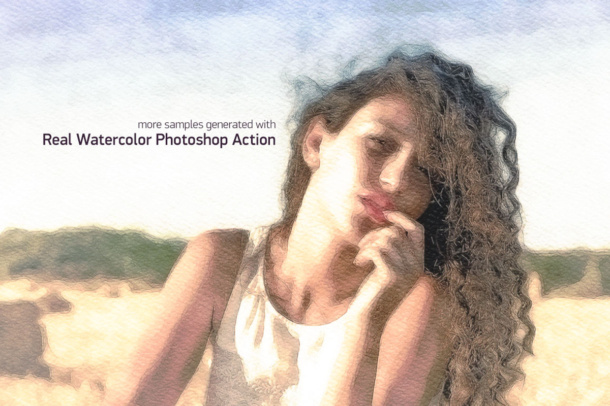Real Watercolor - Photoshop Action, an Action Add-On by Creative Graphics