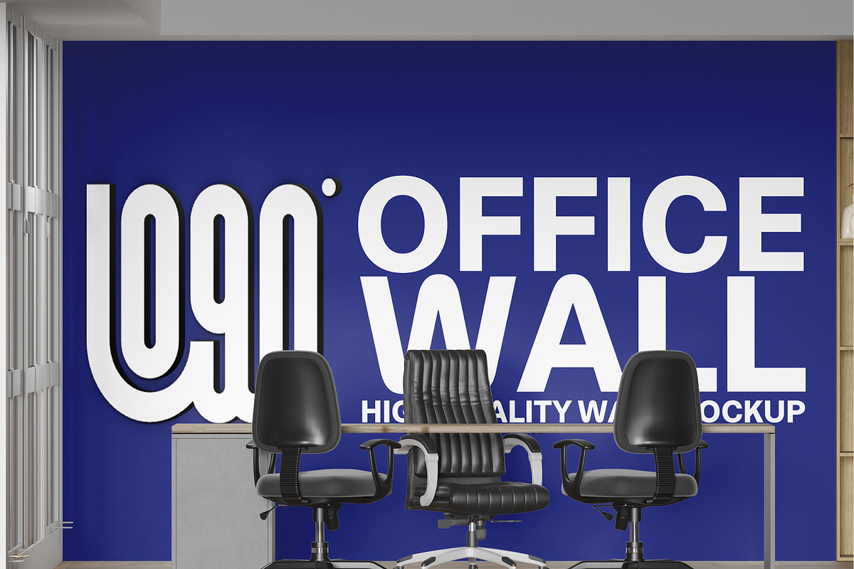 Office Wall Mockup, an Advertising Mockup by Unerispace (Photo 2 of 5)