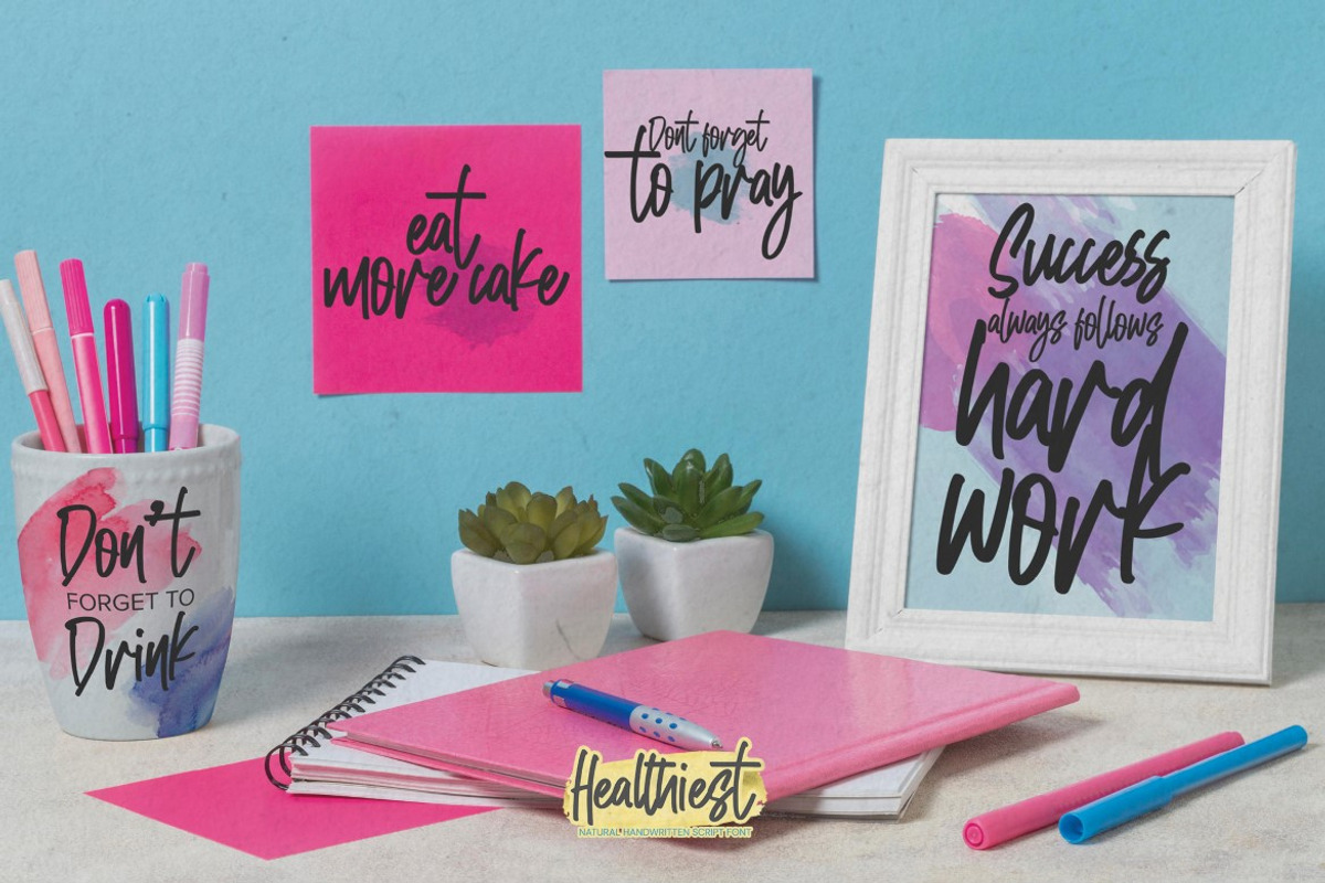 Healthiest - Natural Handwritten, a Script Font by Gassstype (Photo 5 of 8)