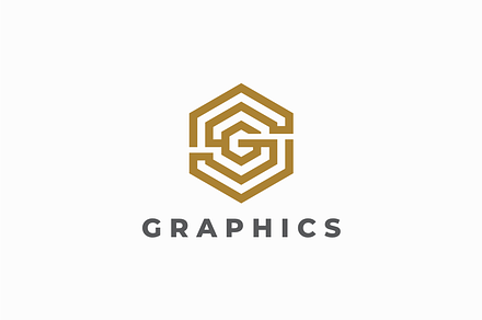 Hexagon Letter G logo design SG GS, a Branding & Logo Template by yopie