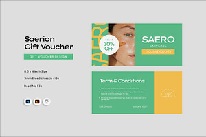 Saerion - Gift Voucher, a Print Template by Fannan Studio
