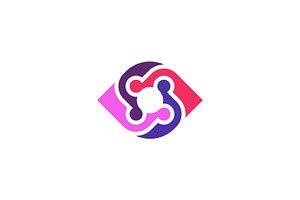 modern eye community people logo, a Branding & Logo Template by Rasagama Studio