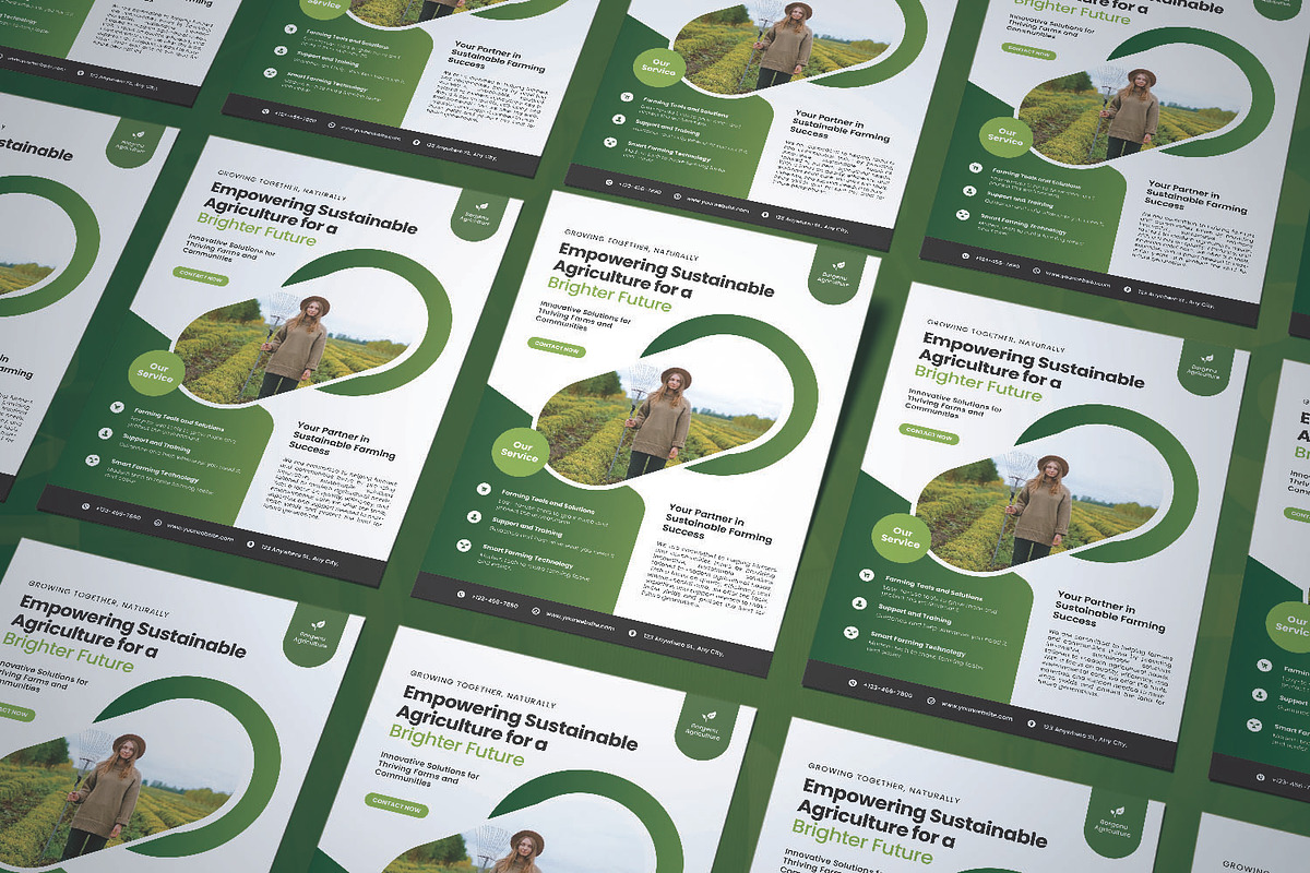 Agriculture Modern Gradient - Flayer, a Flyer Template by AQR Studio (Photo 2 of 2)