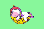 Cute Unicorn Sleeping Cartoon Vector, an Animal Illustration by Artstorystudio (Thumbnail 2 of 4)