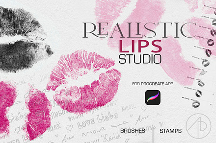 Real Lips procreate Brushes, a Brush Add-On by AP Studio