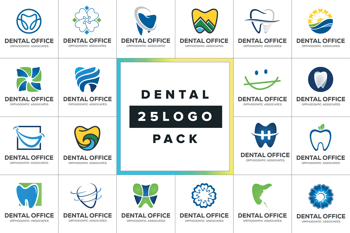 20 Dental Care & Dentist Logo Vector, a Branding & Logo Template by Nikolozgraphic (Photo 1 of 27)