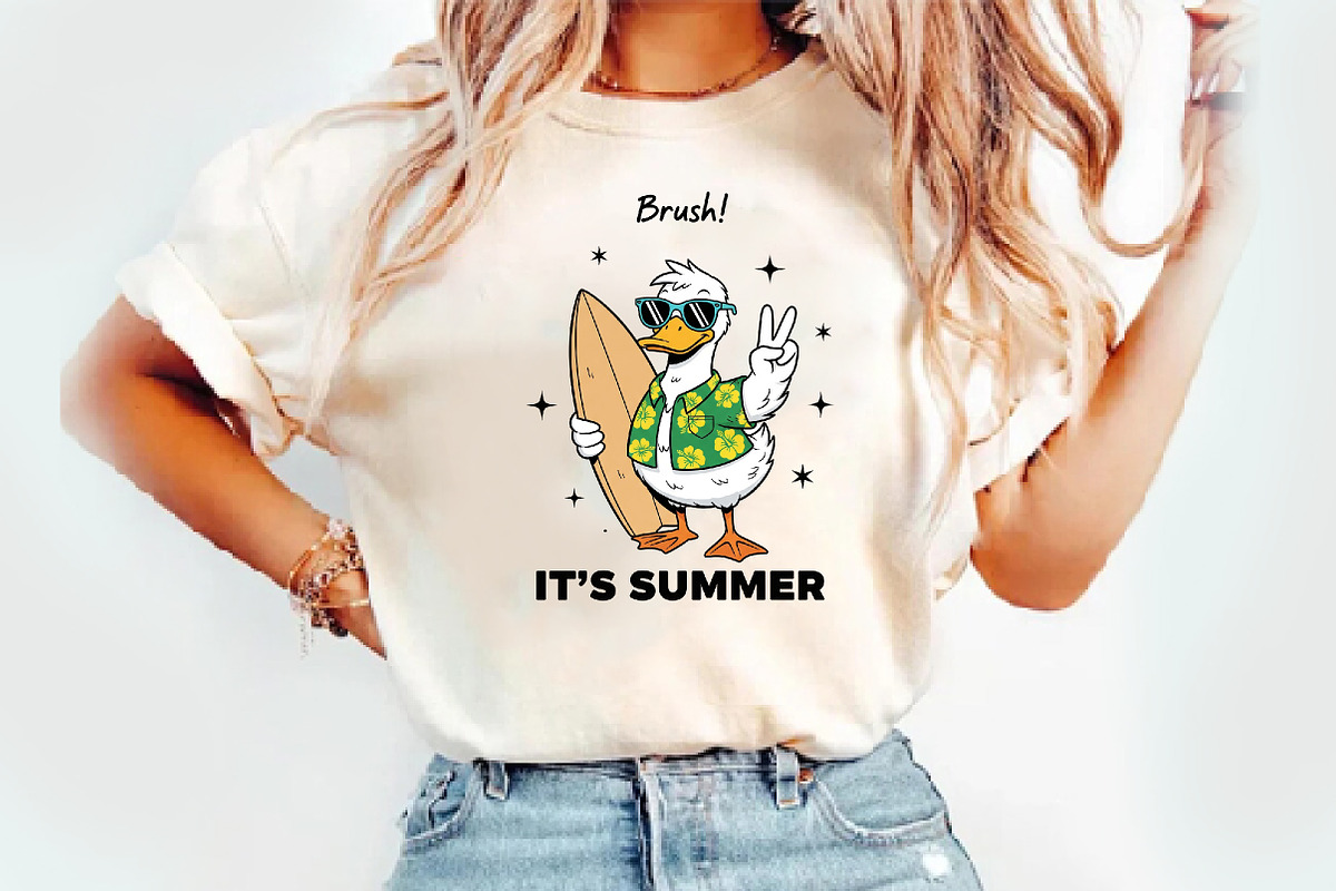 Bruh It’s Summer Goose PNG, an Illustration by Watercolor design (Photo 2 of 3)