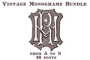 Vintage Monograms A To S PACK