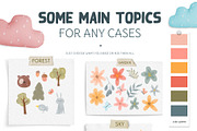 Watercolor Childhood Nursery Set, an Animal Illustration by Beauty Drops (Thumbnail 4 of 12)
